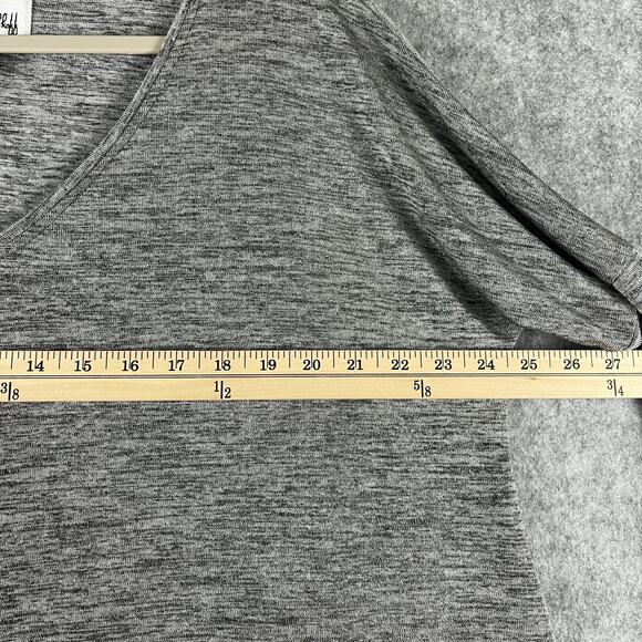 Joseph Ribkoff Tunic Top Womens 12 Gray Slinky Layered V Neck Stretchy Jersey - Picture 4 of 15